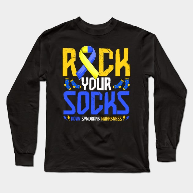 Down Syndrome Awareness Rock Your Socks T21 Long Sleeve T-Shirt by peskyrubeus